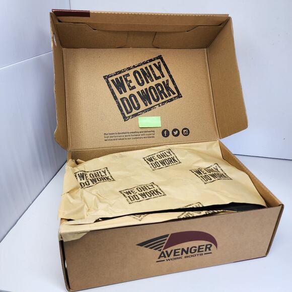 Avenger 10.5 Black Slip Resistant Safety Work Shoes - Picture 8 of 10